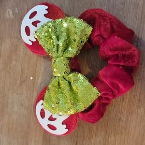 Snow white poison apple hair scrunchie